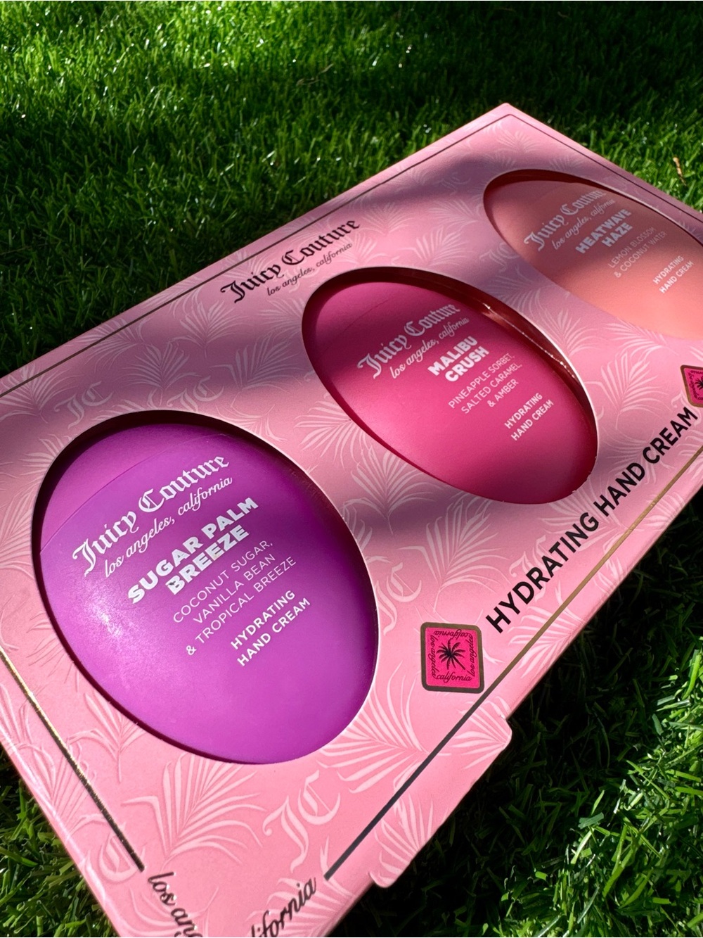 Juicy Couture Hydrating Hand
Cream 3 Pack Sugar Palm Malibu
Rush Heatwave Haze